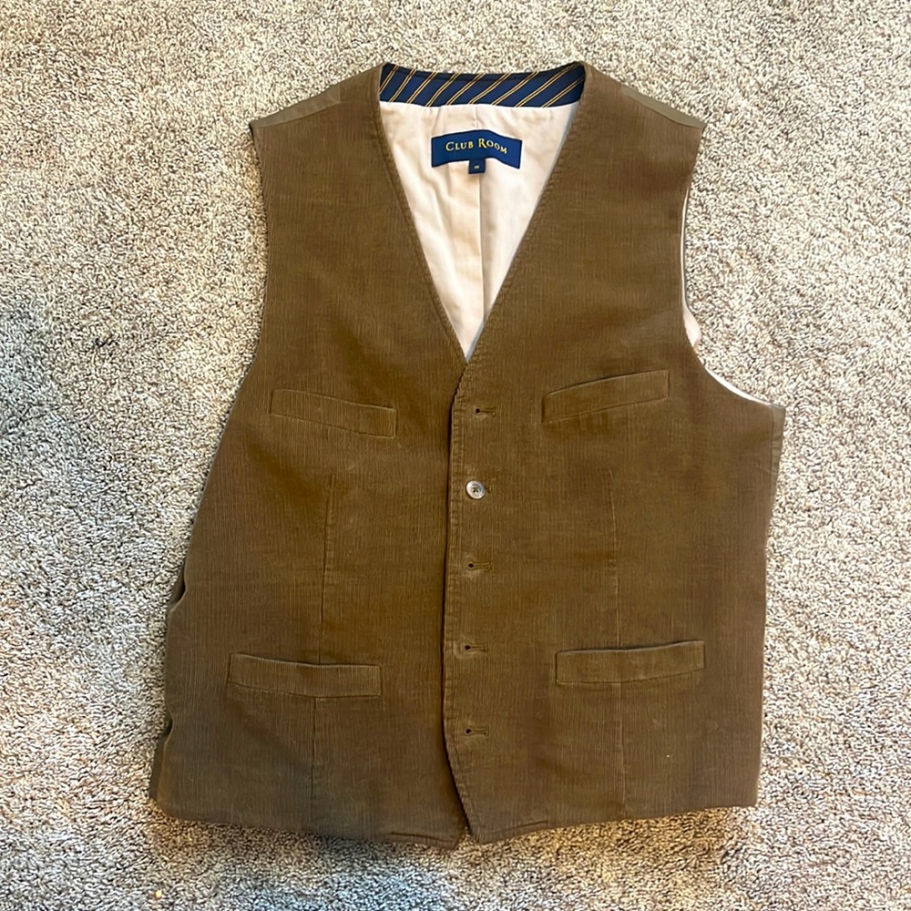 Club Room corduroy 4 pocket vest.